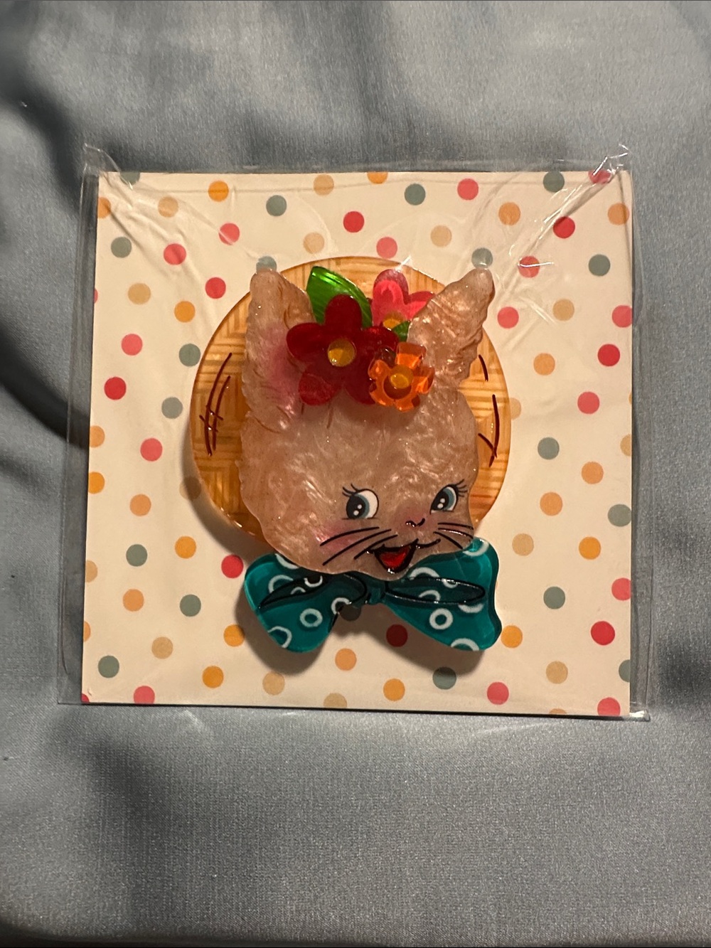 Bunny Bloom Brooch by Lipstick & Chrome
